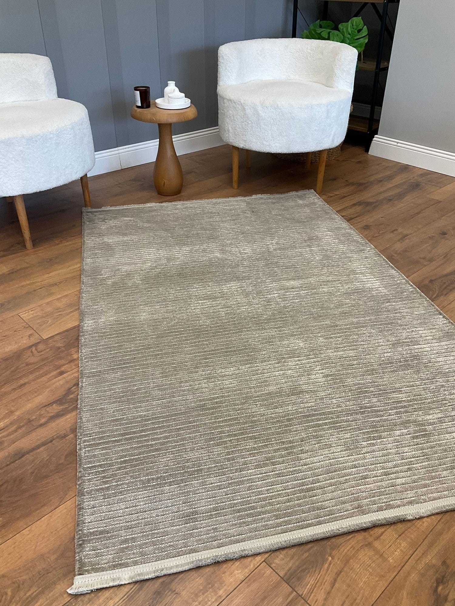 Covor 514SRZ2071, 80x150 cm, forma dreptunghiulara, material tesut, bej