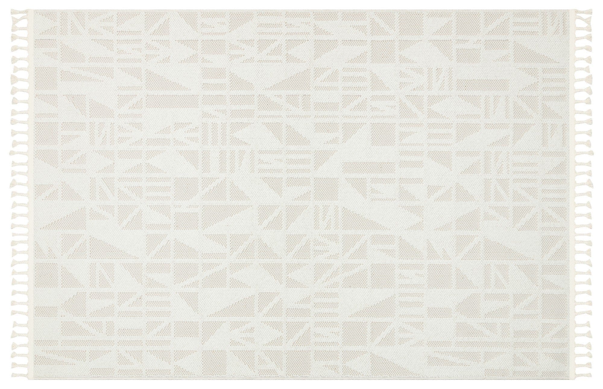 Covor 514SRZ2095, 80x150 cm, forma dreptunghiulara, material tesut, crem