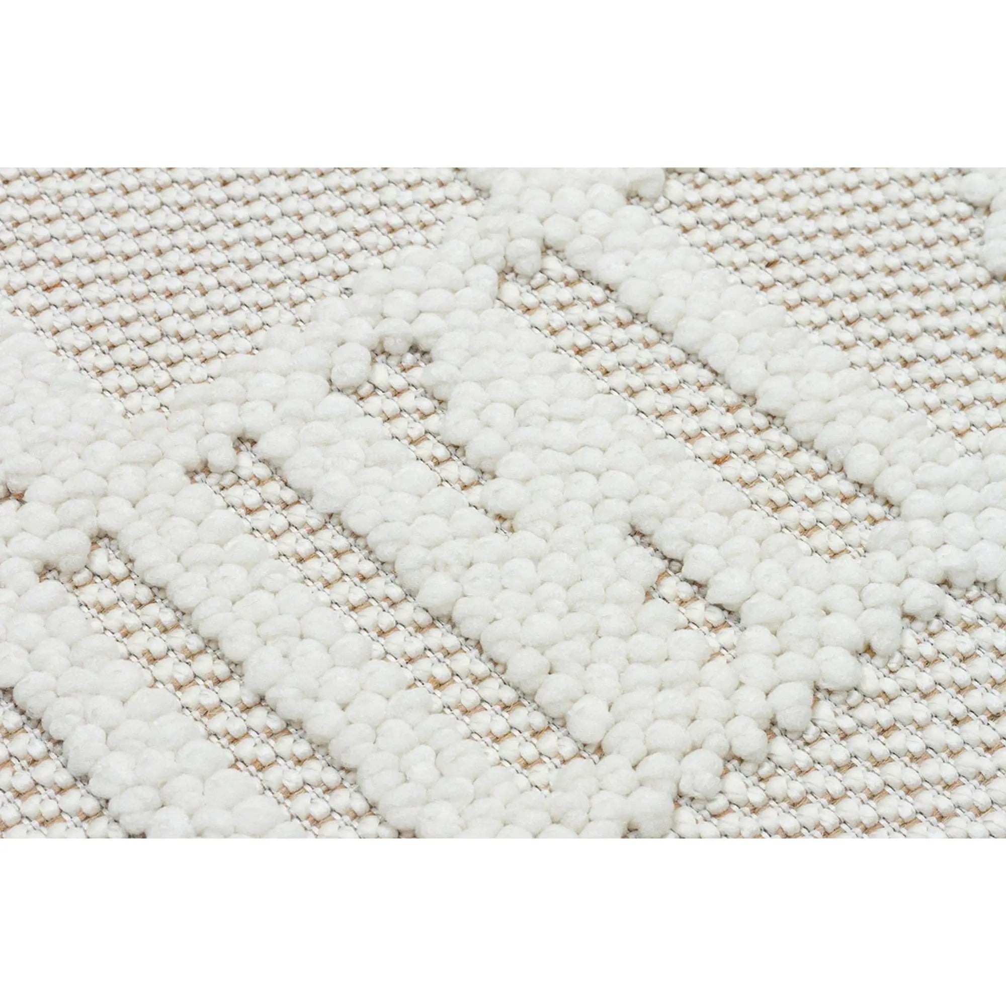 Covor 514SRZ2095, 80x150 cm, forma dreptunghiulara, material tesut, crem