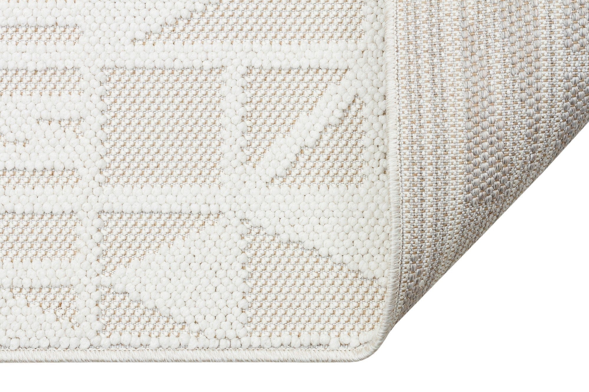 Covor 514SRZ2095, 80x150 cm, forma dreptunghiulara, material tesut, crem