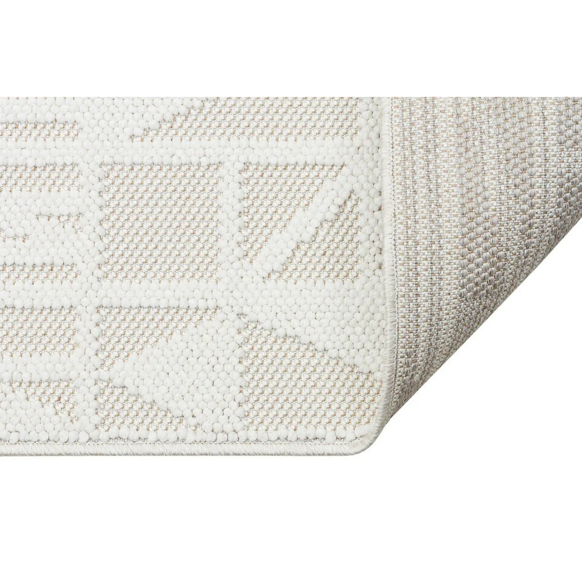 Covor 514SRZ2095, 80x150 cm, forma dreptunghiulara, material tesut, crem