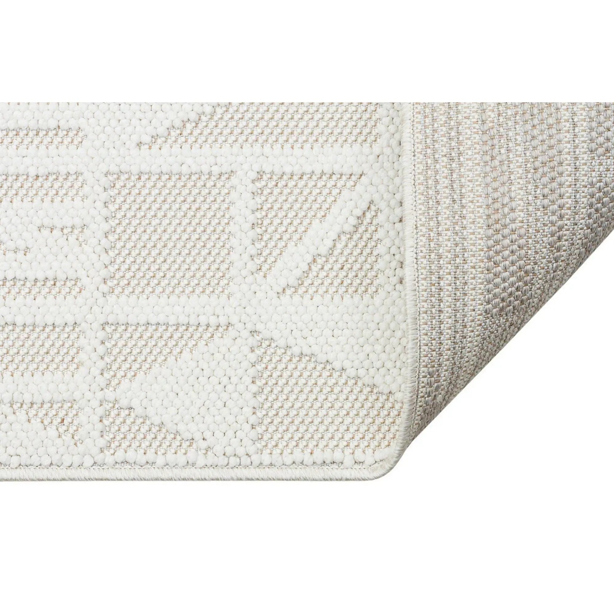 Covor 514SRZ2095, 80x150 cm, forma dreptunghiulara, material tesut, crem