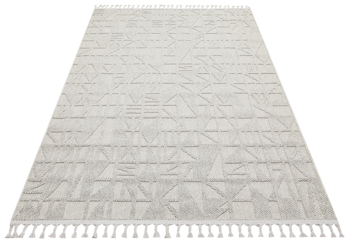 Covor 514SRZ2101, 80x150 cm, forma dreptunghiulara, material tesut, gri