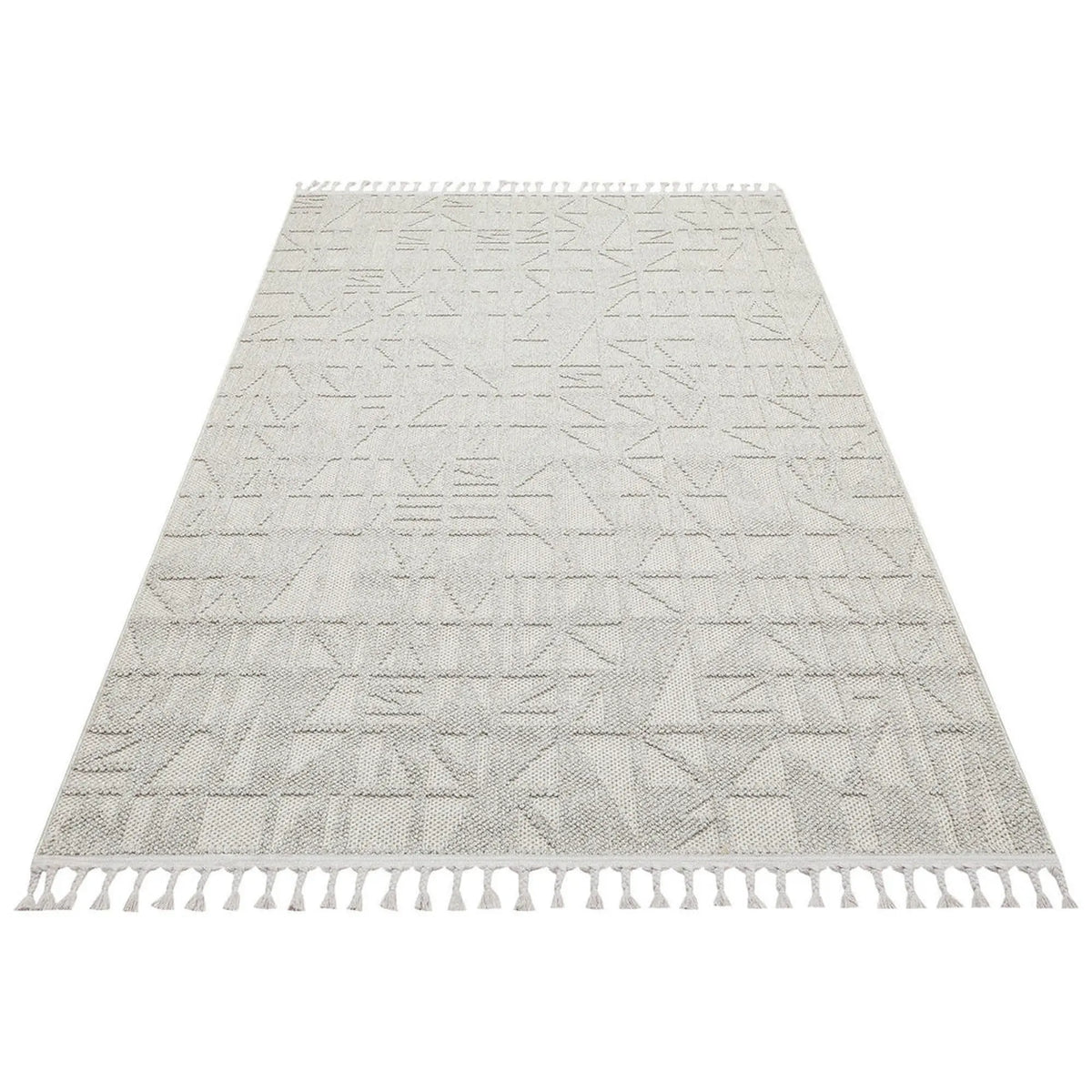 Covor 514SRZ2101, 80x150 cm, forma dreptunghiulara, material tesut, gri