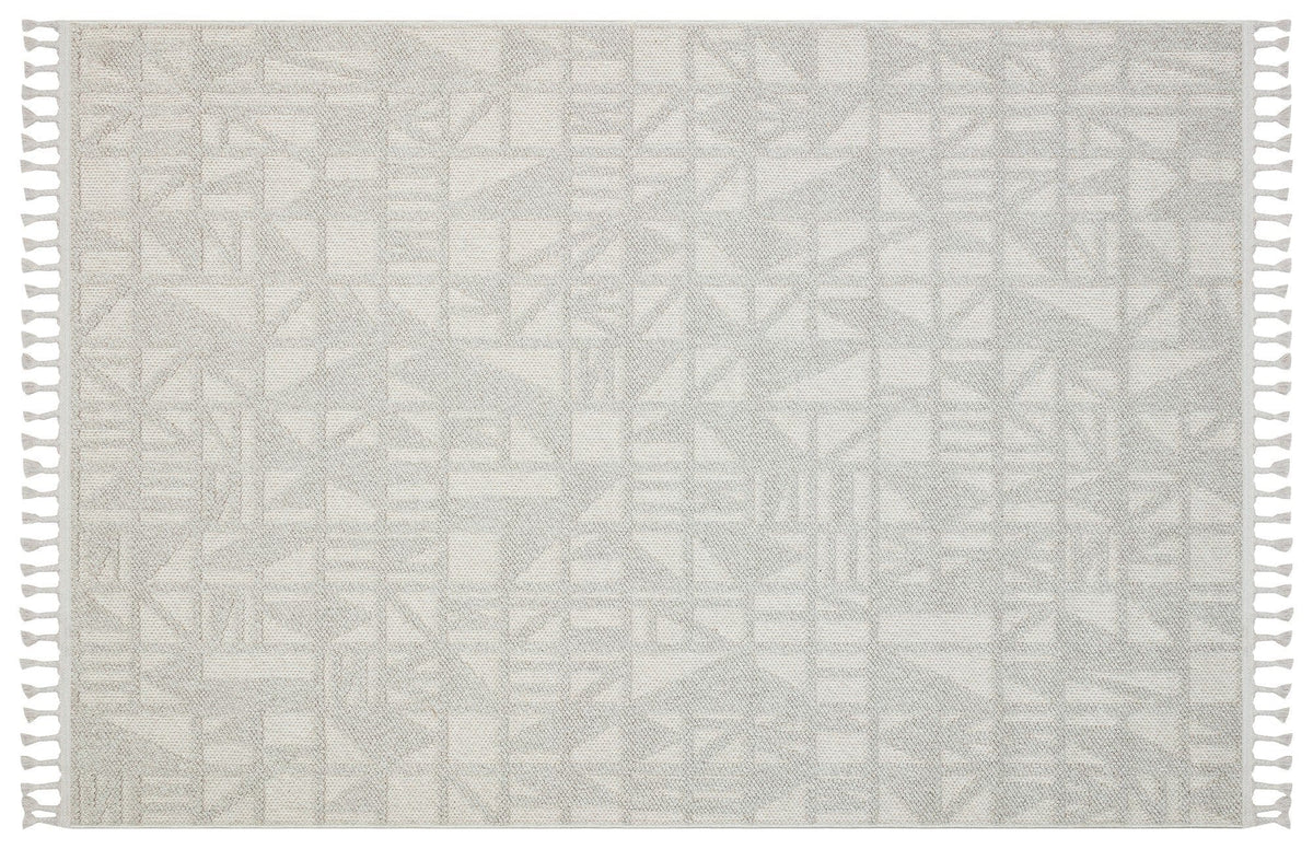 Covor 514SRZ2101, 80x150 cm, forma dreptunghiulara, material tesut, gri