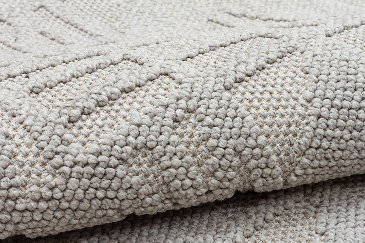 Covor 514SRZ2101, 80x150 cm, forma dreptunghiulara, material tesut, gri