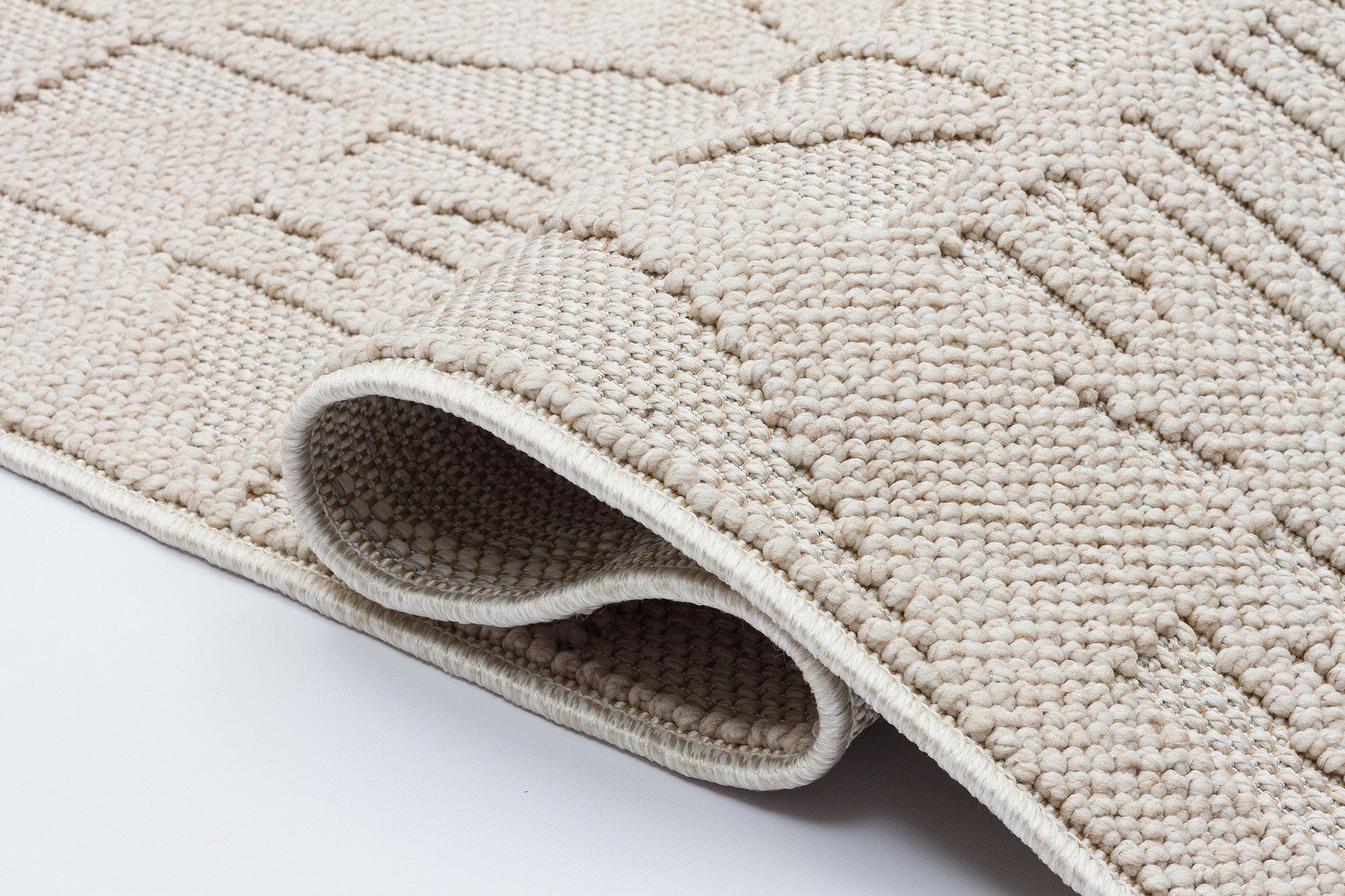 Covor 514SRZ2107, 80x150 cm, forma dreptunghiulara, material tesut, bej