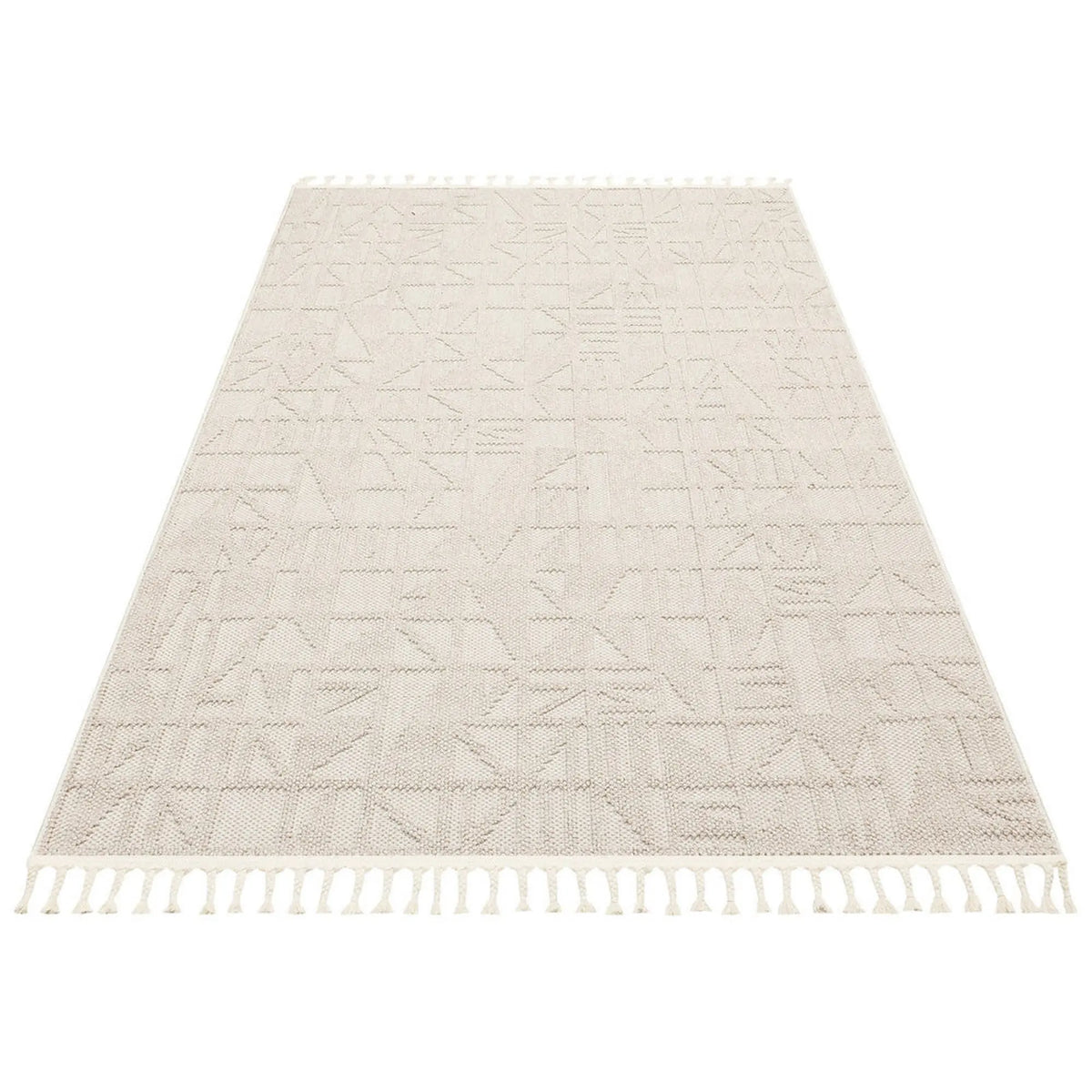 Covor 514SRZ2107, 80x150 cm, forma dreptunghiulara, material tesut, bej