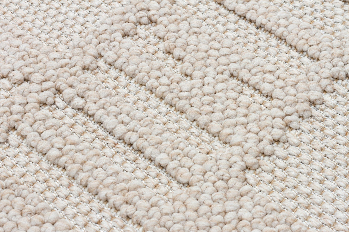 Covor 514SRZ2107, 80x150 cm, forma dreptunghiulara, material tesut, bej