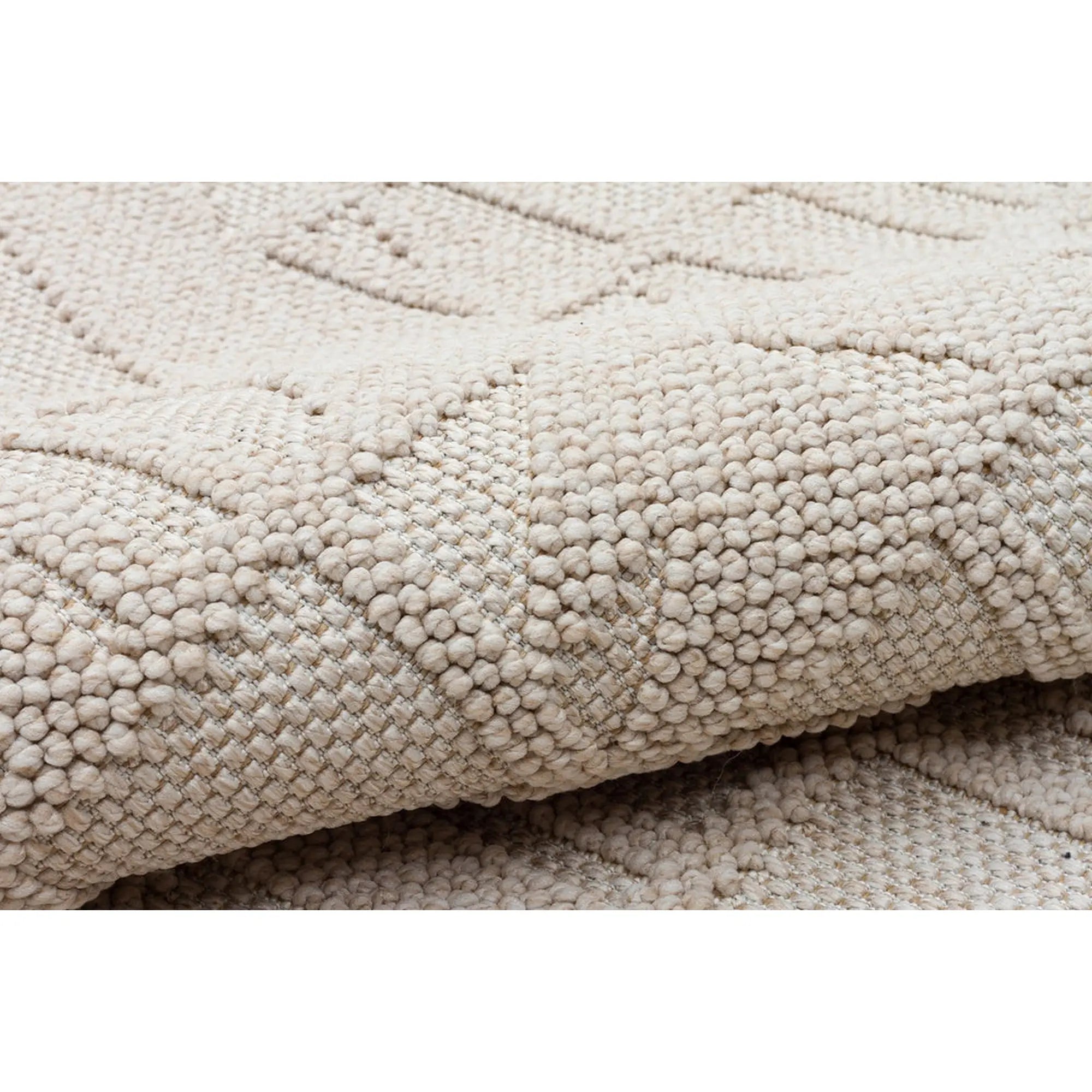 Covor 514SRZ2107, 80x150 cm, forma dreptunghiulara, material tesut, bej