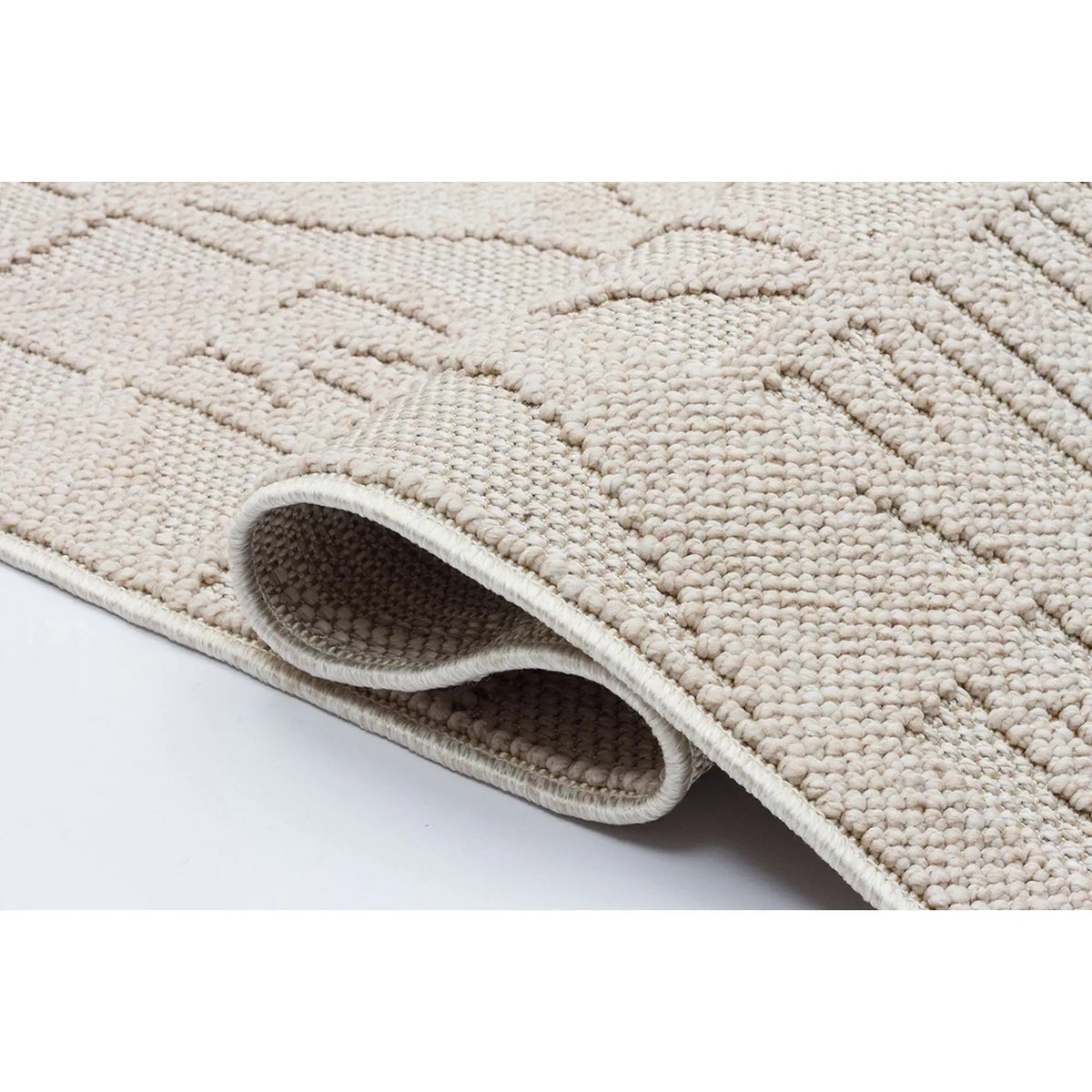 Covor 514SRZ2107, 80x150 cm, forma dreptunghiulara, material tesut, bej