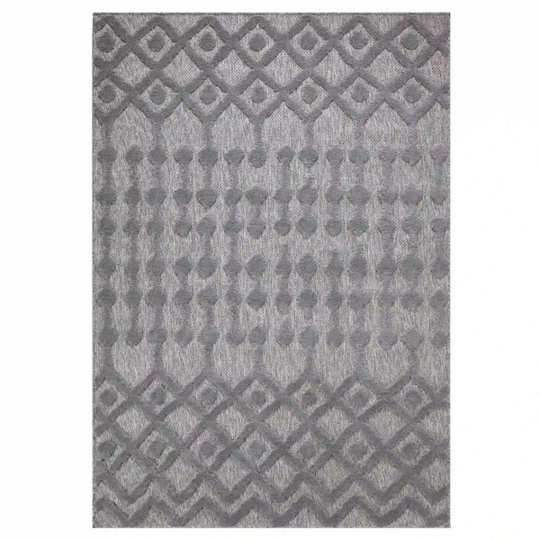 Covor 58388A, 80x150 cm, forma dreptunghiulara, polipropilena, gri