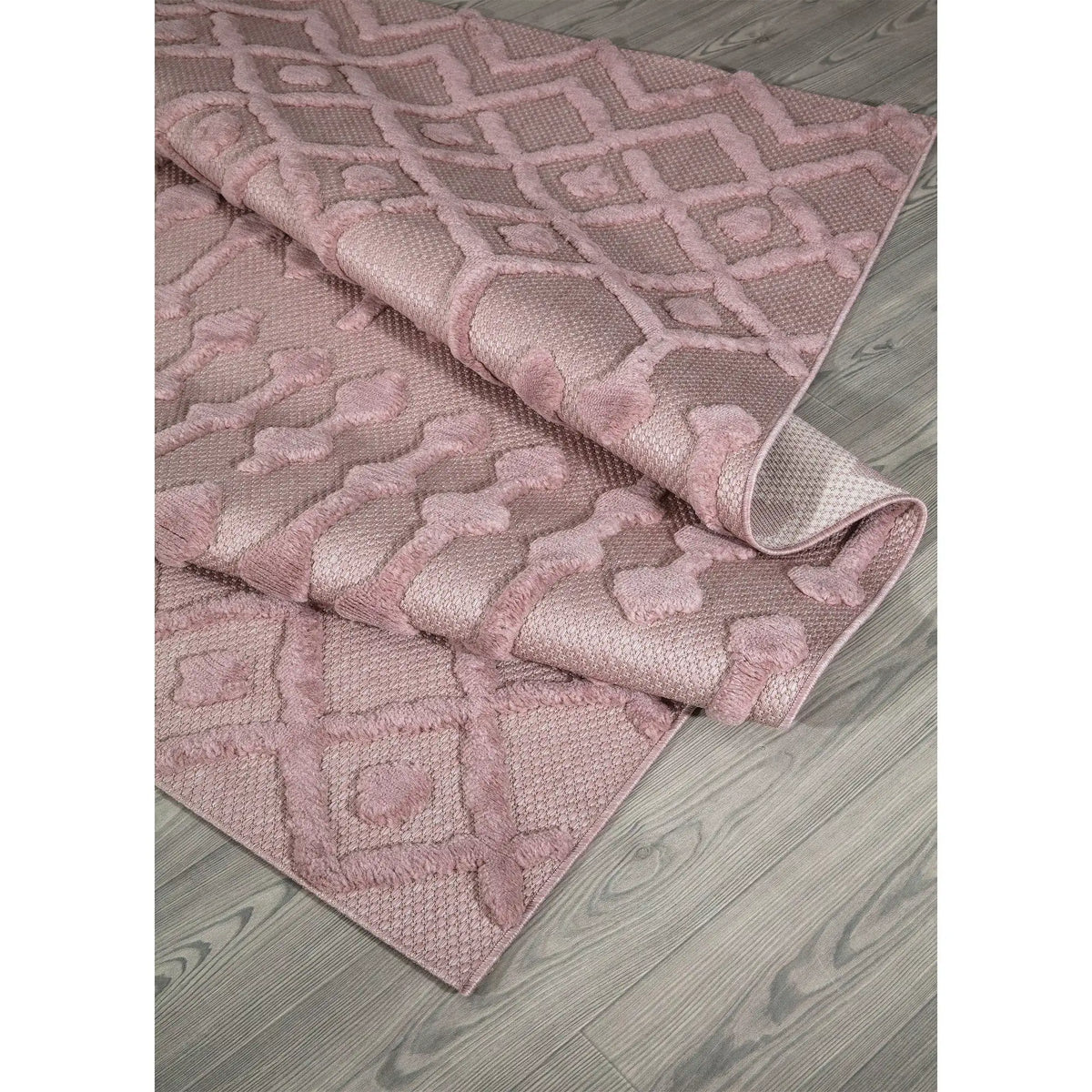 Covor 58388A, 80x150 cm, forma dreptunghiulara, polipropilena, roz