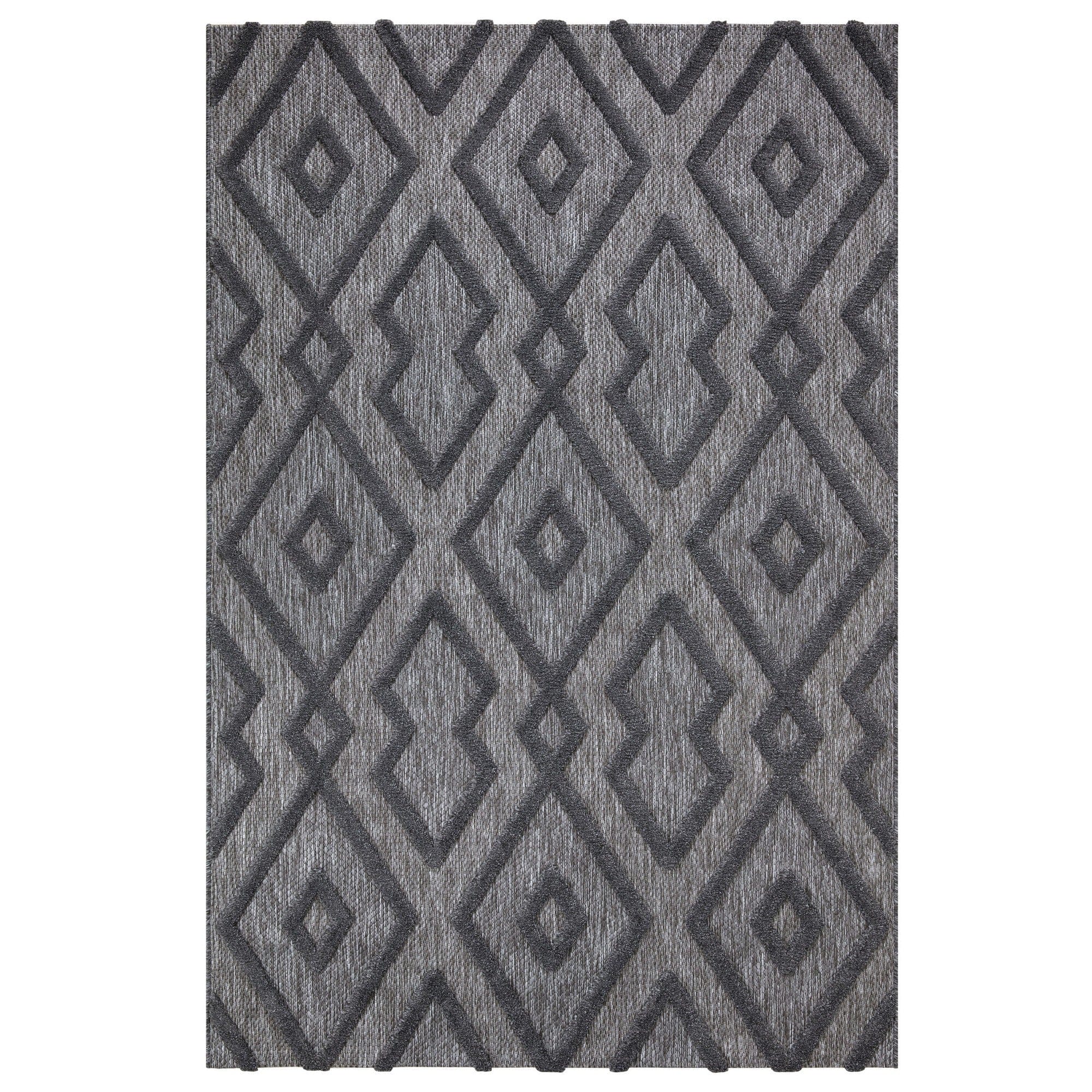 Covor 58594A, 80x150 cm, forma dreptunghiulara, polipropilena, gri antracit
