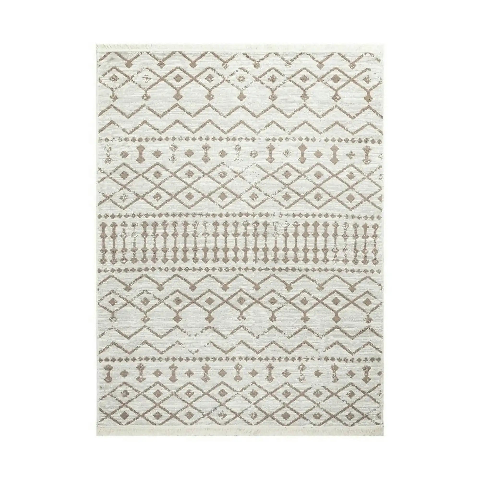 Covor 9987, 80x150 cm, forma dreptunghiulara, bumbac, bej