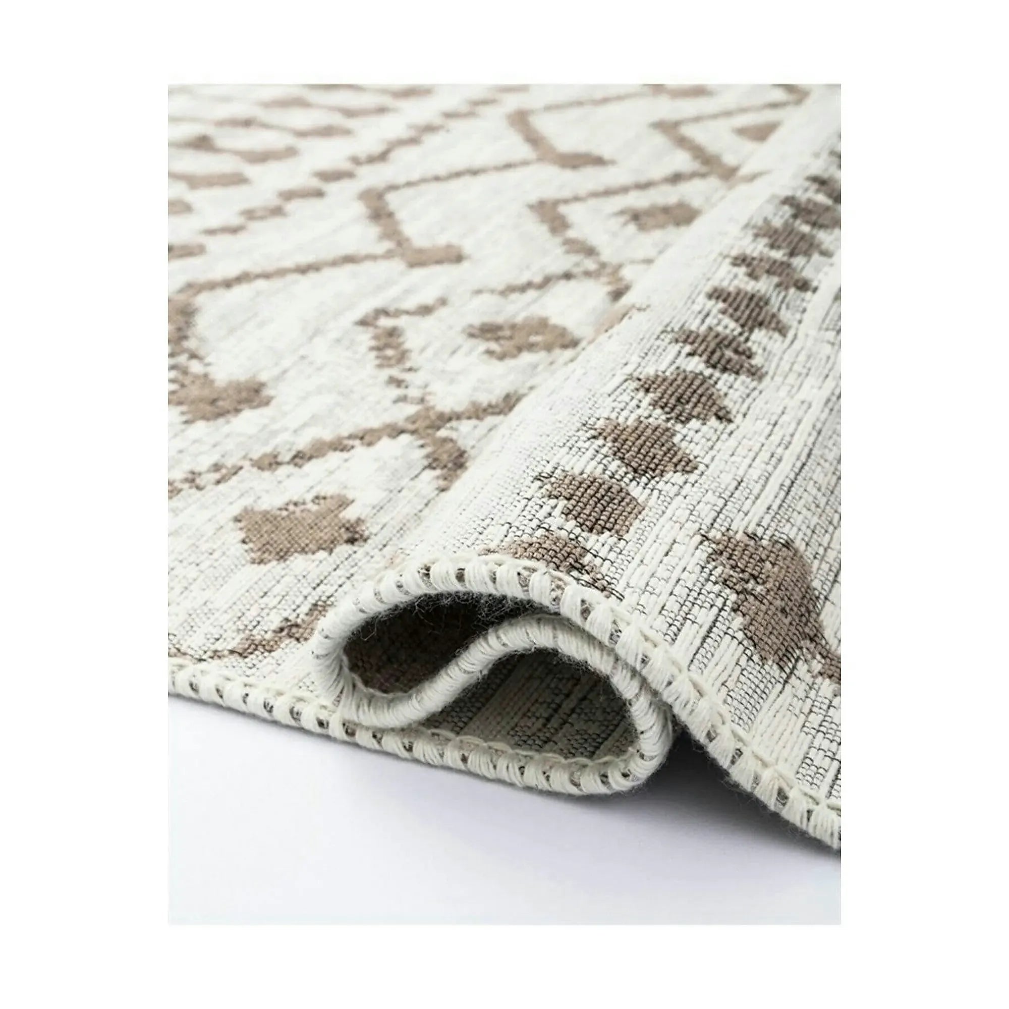 Covor 9987, 80x150 cm, forma dreptunghiulara, bumbac, bej