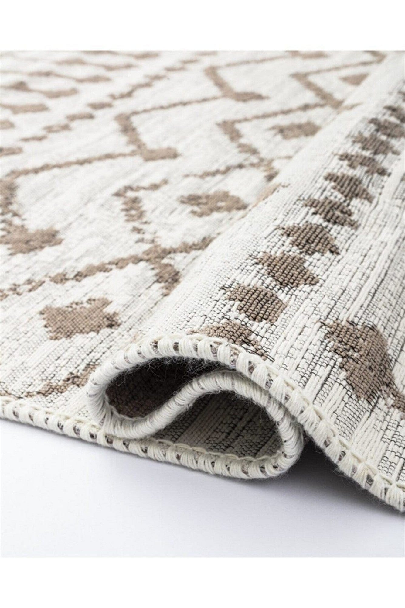 Covor 9987, 80x150 cm, forma dreptunghiulara, bumbac, bej