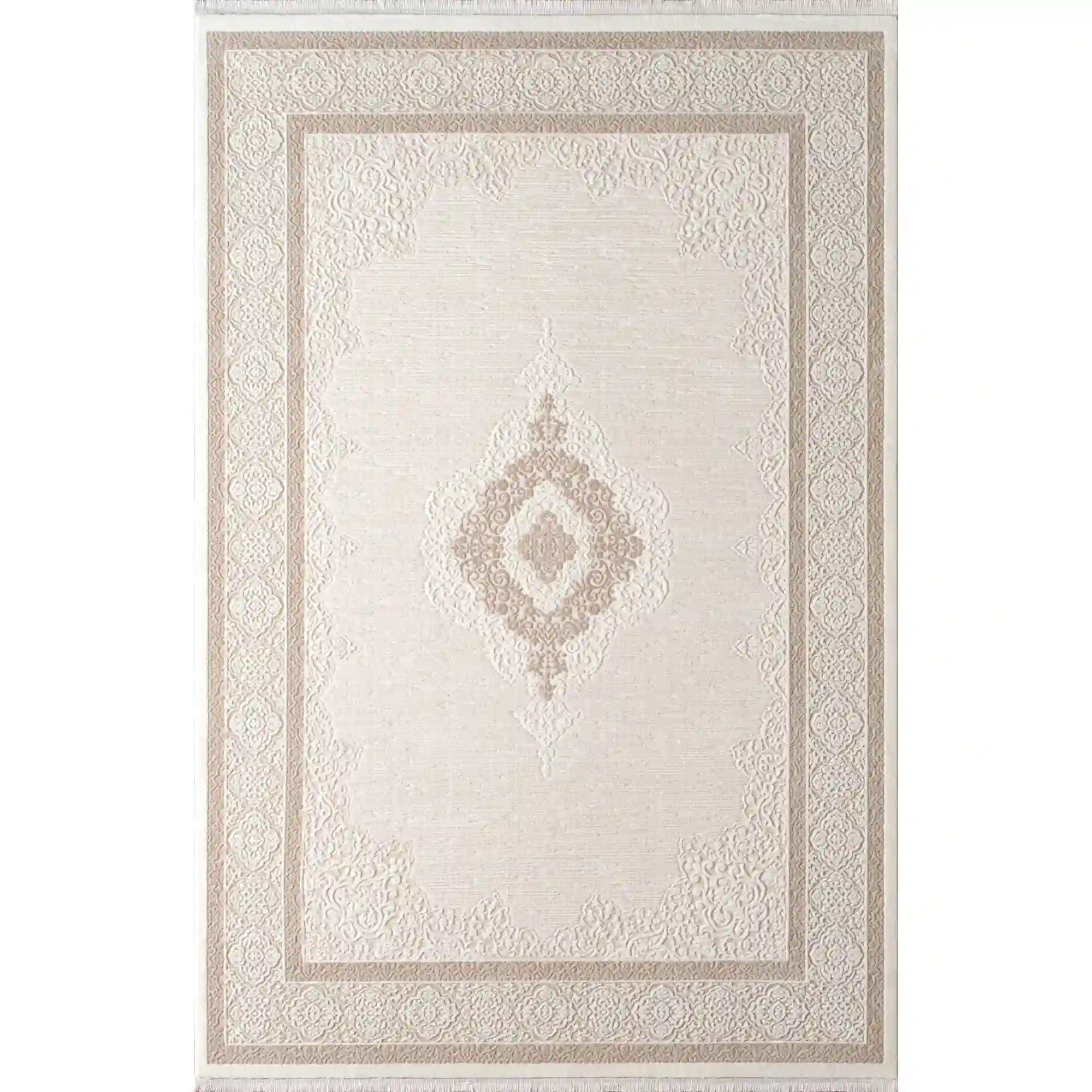 Covor ANETTA 03319C, 80x150 cm, forma dreptunghiulara, acril, crem/bej