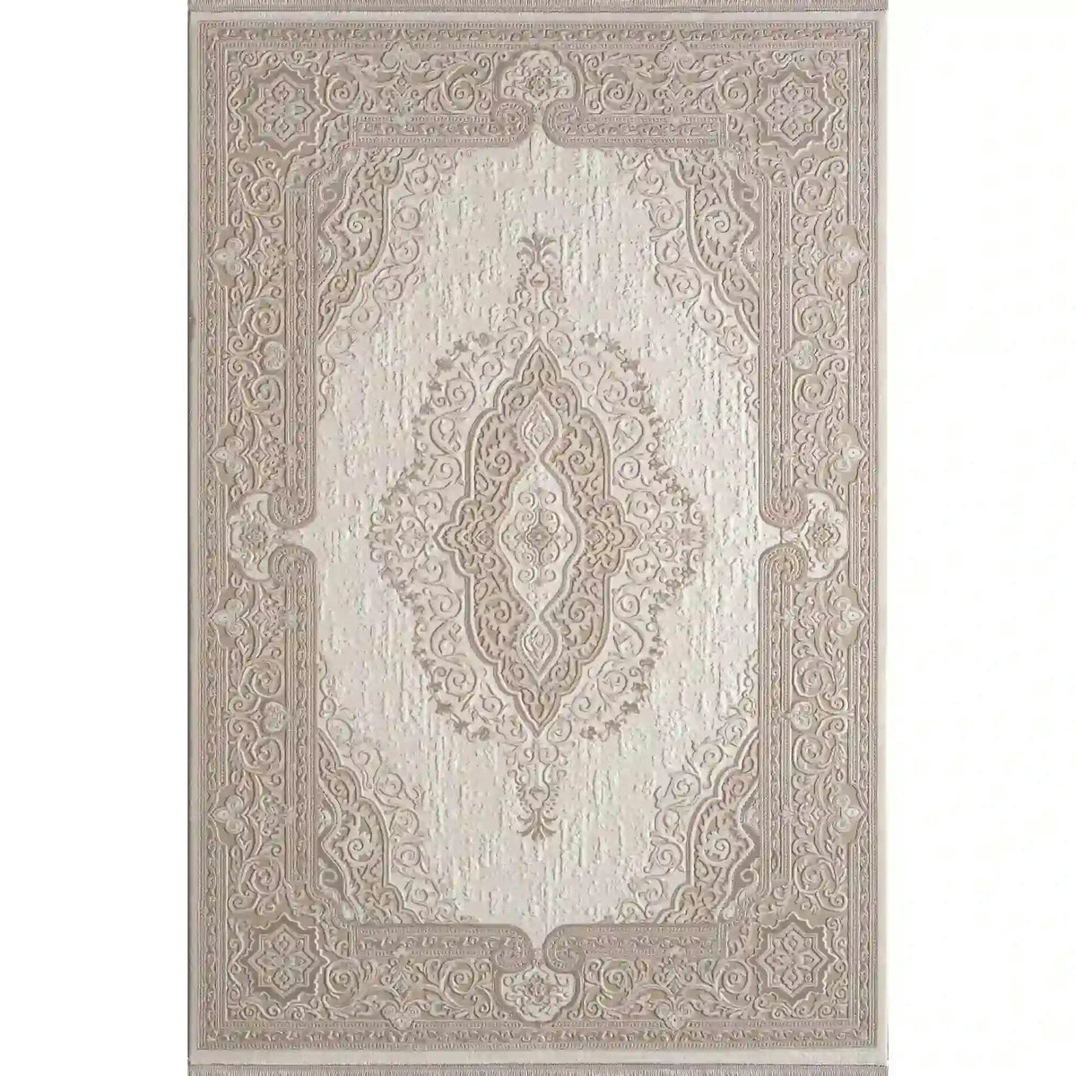 Covor ANETTA 03322A, 80x150 cm, forma dreptunghiulara, acril, crem/bej