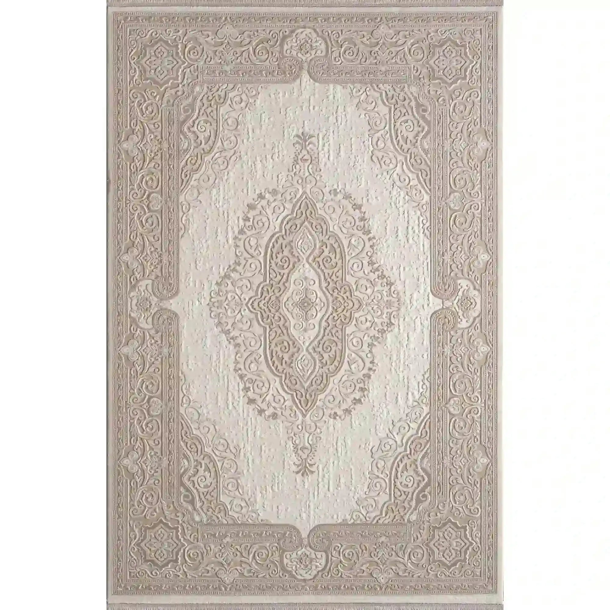 Covor ANETTA 03322A, 80x150 cm, forma dreptunghiulara, acril, crem/bej