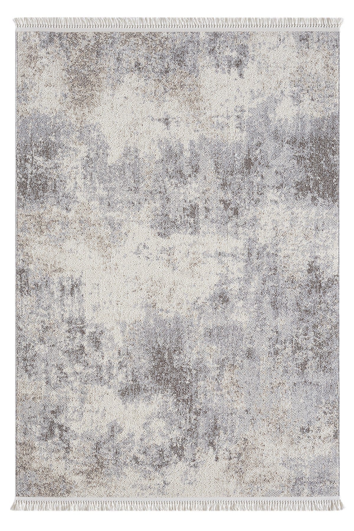 Covor BASTIA, 100x150 cm, forma dreptunghiulara, polipropilena, gri inchis/crem, 1275