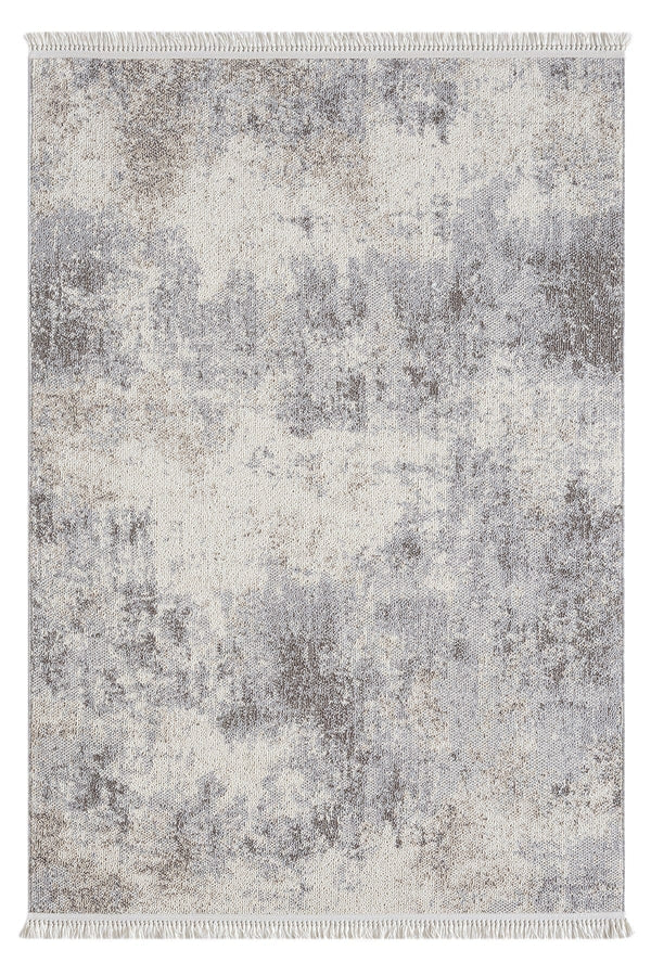 Covor BASTIA, 100x150 cm, forma dreptunghiulara, polipropilena, gri inchis/crem, 1275