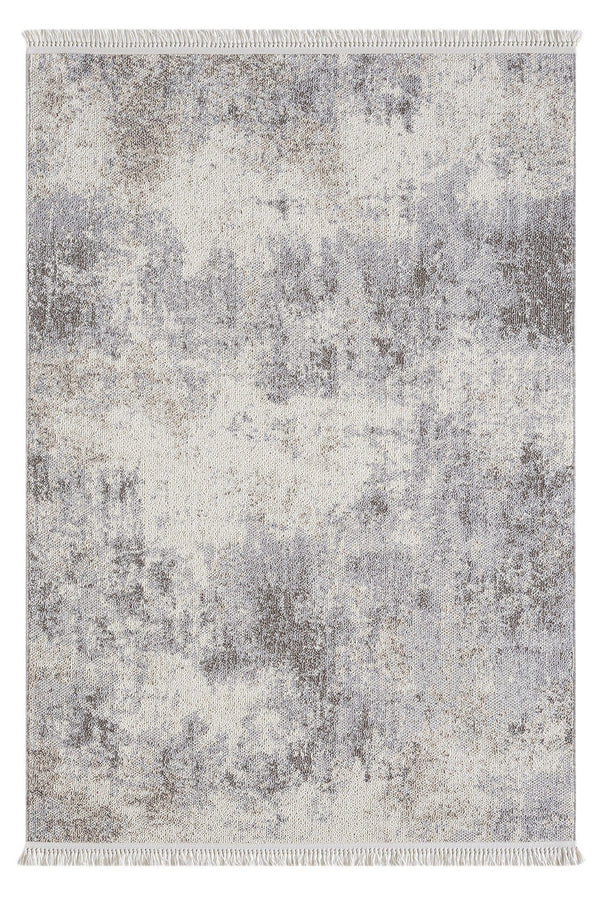 Covor BASTIA, 80x150 cm, forma dreptunghiulara, polipropilena, crem/gri, 1275