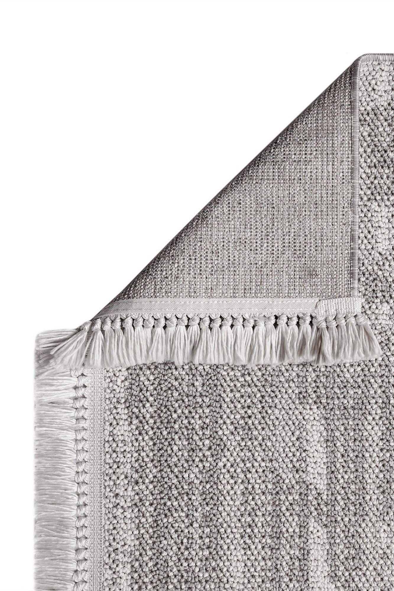 Covor BASTIA, 80x150 cm, forma dreptunghiulara, polipropilena, gri/crem, 1277