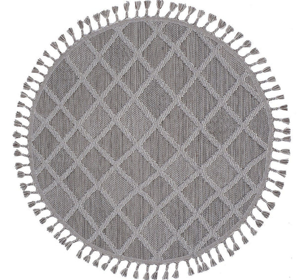 Covor BEVERLY, 80x80 cm, forma rotunda, polipropilena, gri, 2264 Y