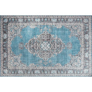 Covor BLUES CHENILLE, 75x150 cm, forma dreptunghiulara, poliester, albastru/gri, AL 201