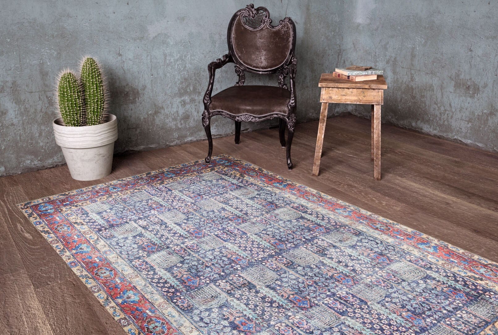 Covor BLUES CHENILLE, 75x150 cm, forma dreptunghiulara, poliester, multicolor, AL 341