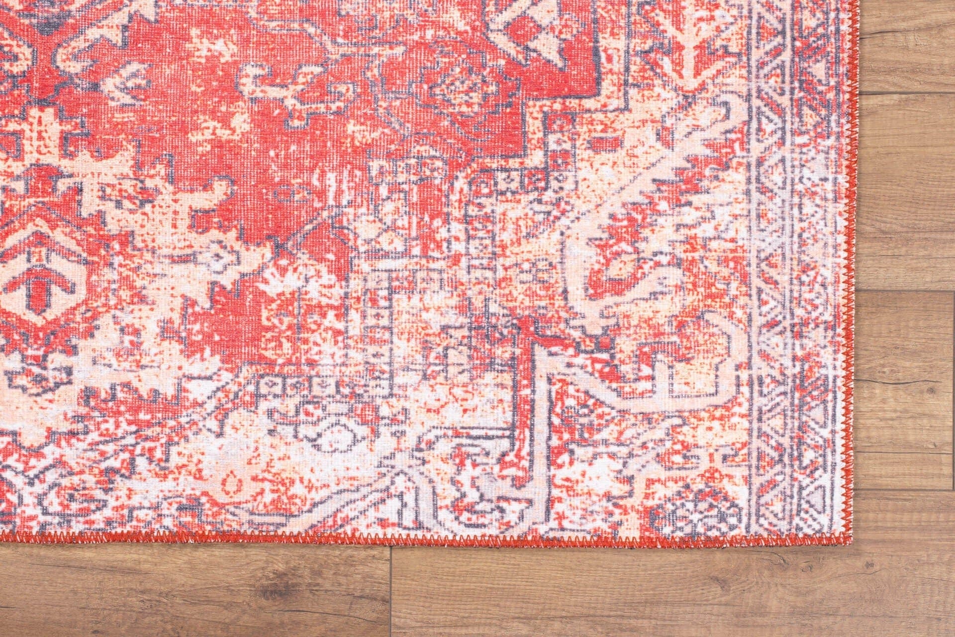 Covor BLUES CHENILLE, 75x150 cm, forma dreptunghiulara, poliester, rosu, AL 269