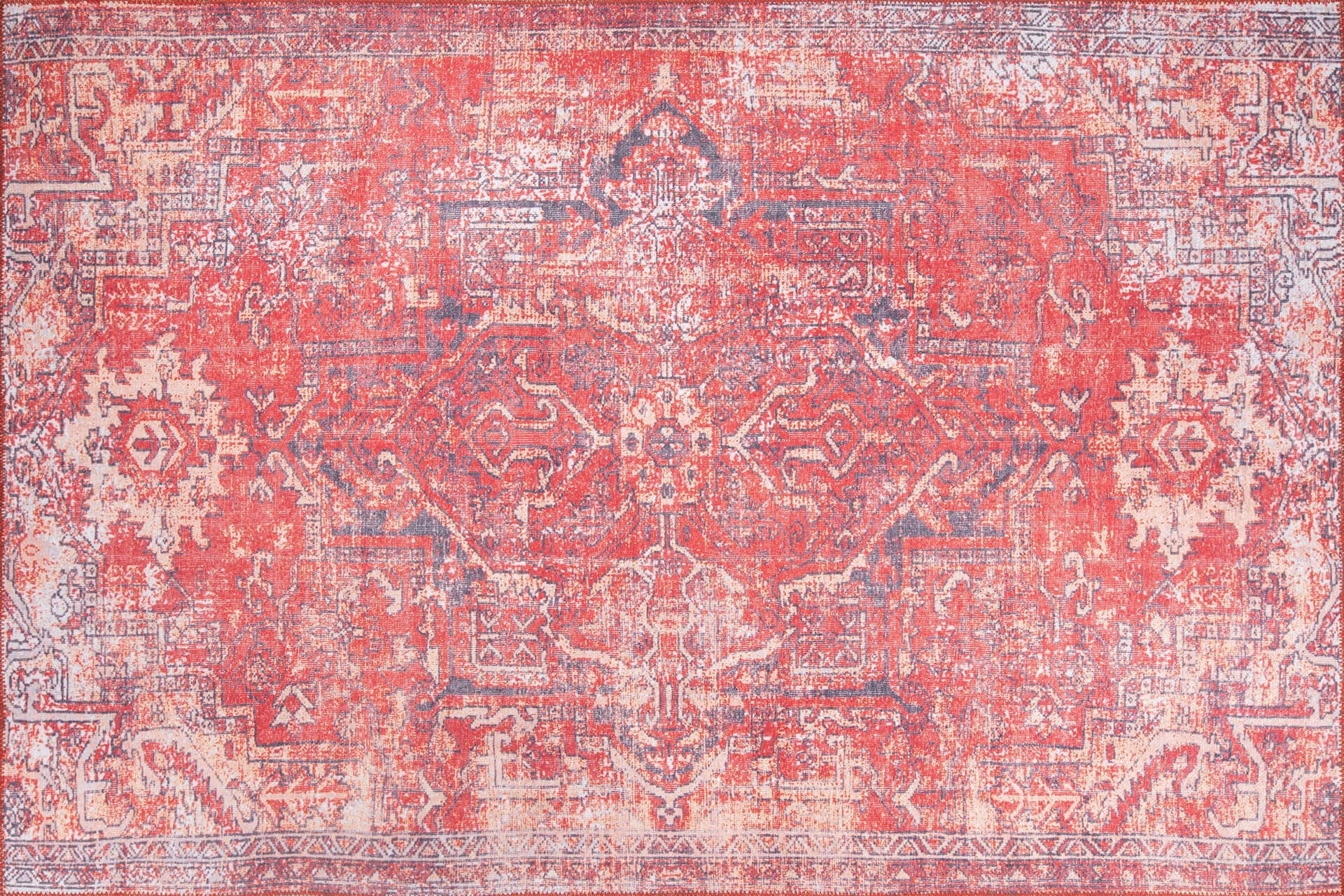 Covor BLUES CHENILLE, 75x150 cm, forma dreptunghiulara, poliester, rosu, AL 269