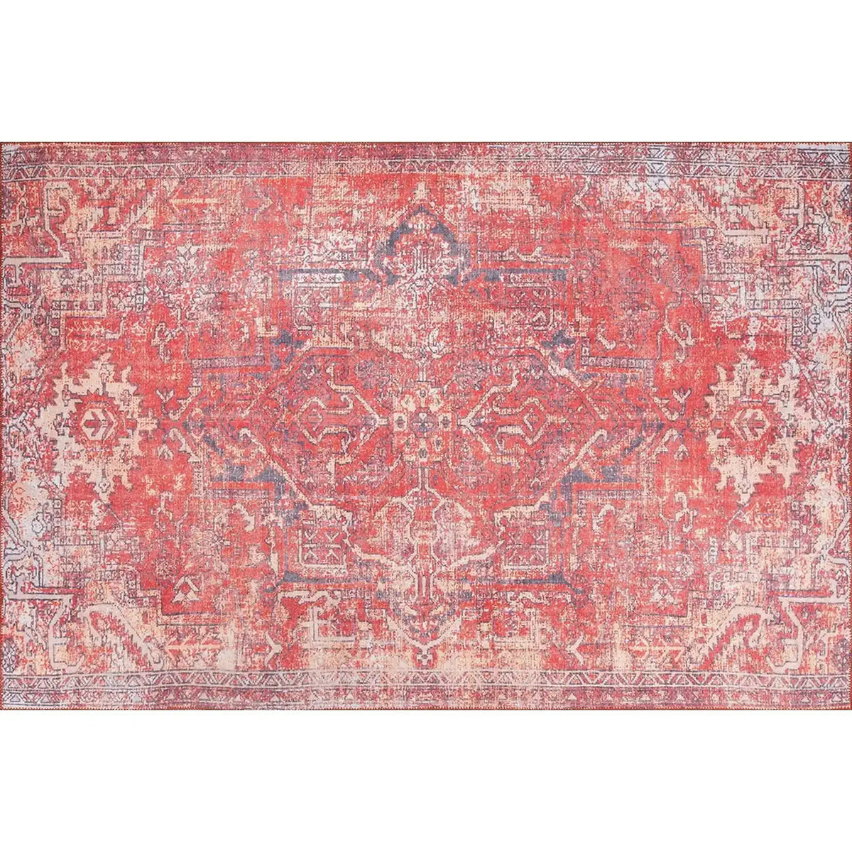 Covor BLUES CHENILLE, 75x150 cm, forma dreptunghiulara, poliester, rosu, AL 269