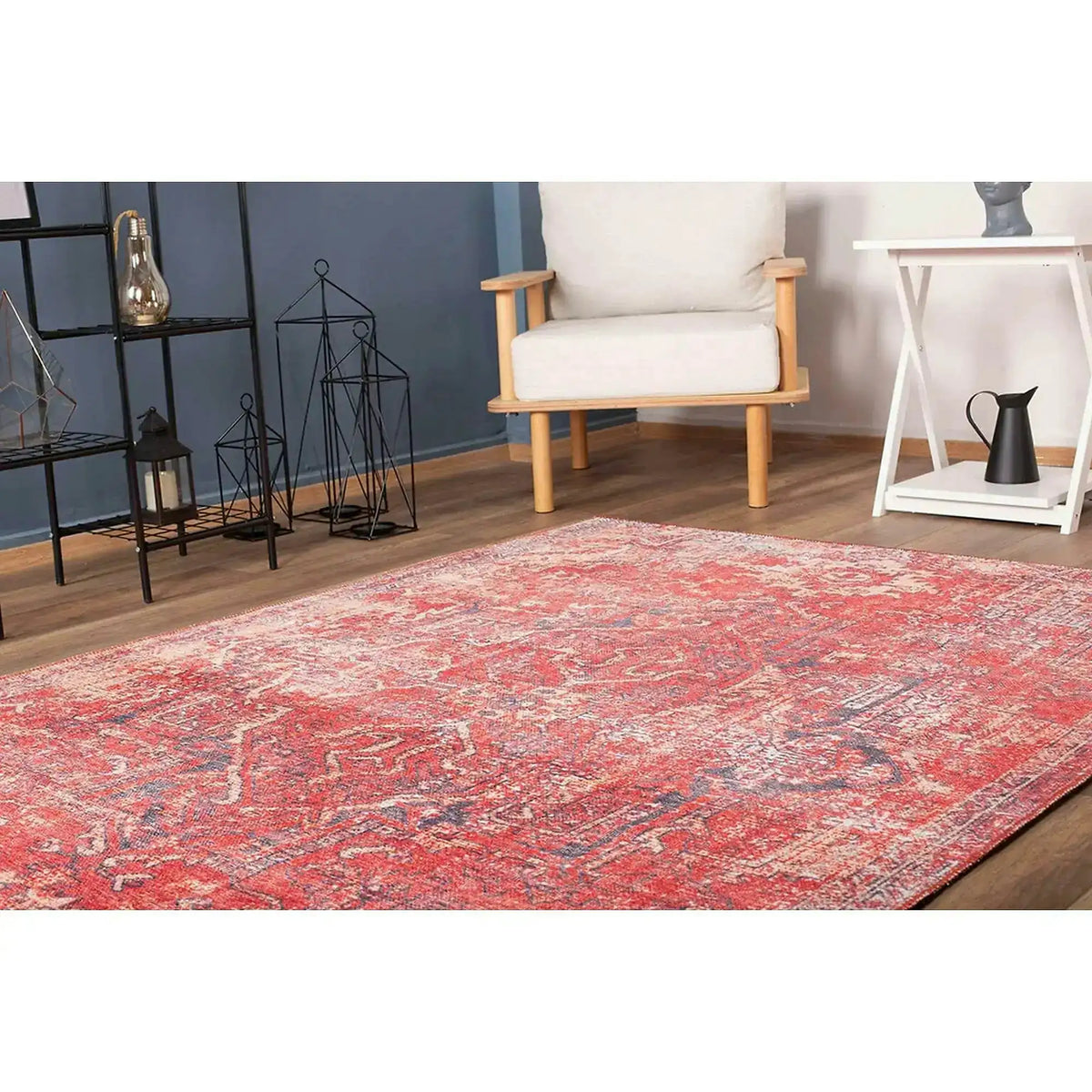 Covor BLUES CHENILLE, 75x150 cm, forma dreptunghiulara, poliester, rosu, AL 269