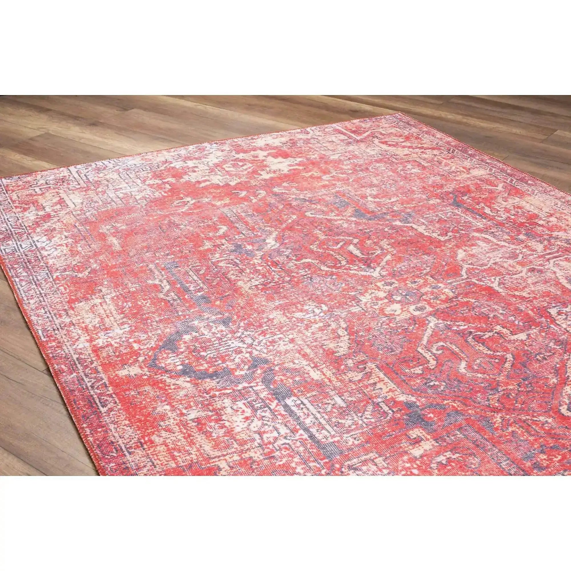 Covor BLUES CHENILLE, 75x150 cm, forma dreptunghiulara, poliester, rosu, AL 269
