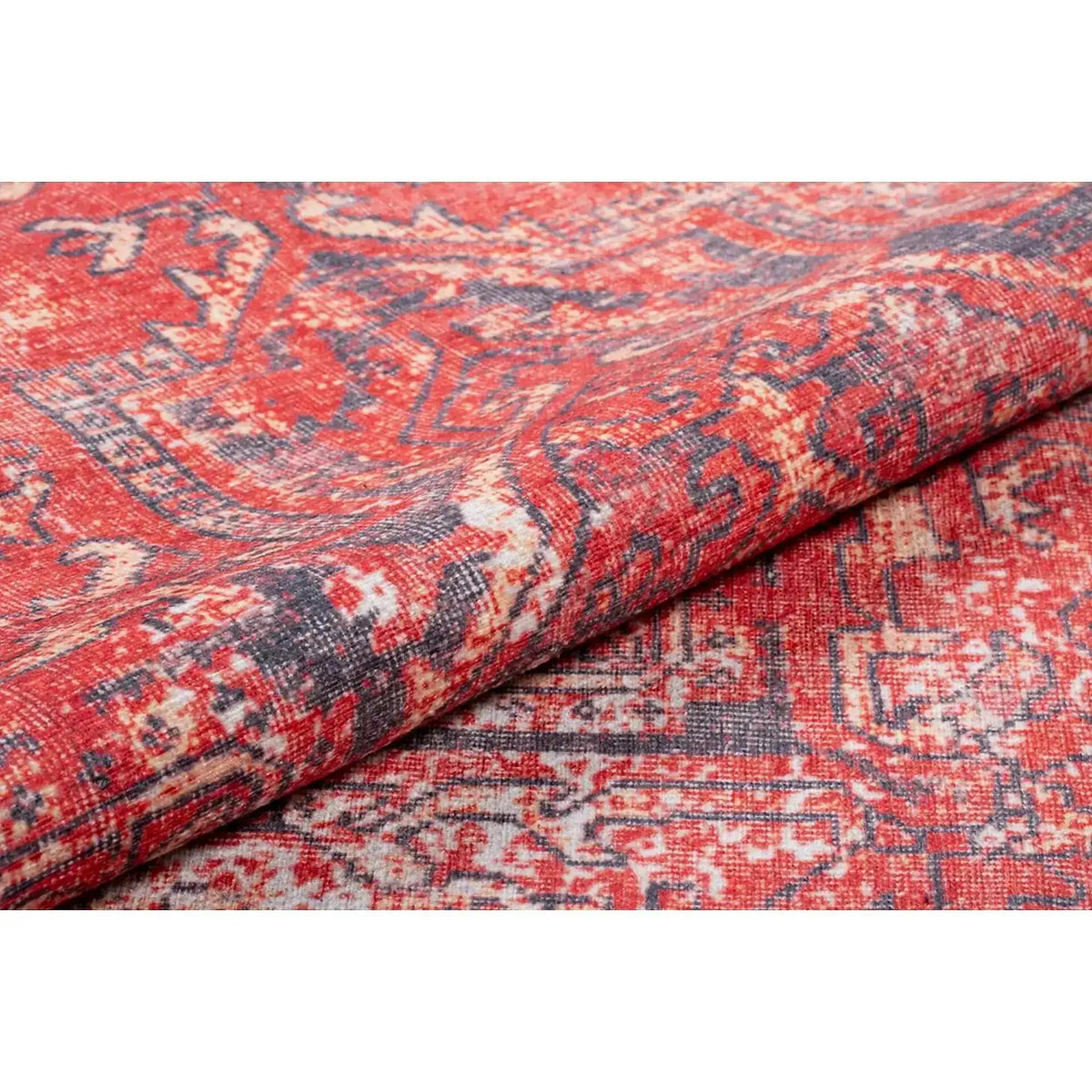 Covor BLUES CHENILLE, 75x150 cm, forma dreptunghiulara, poliester, rosu, AL 269