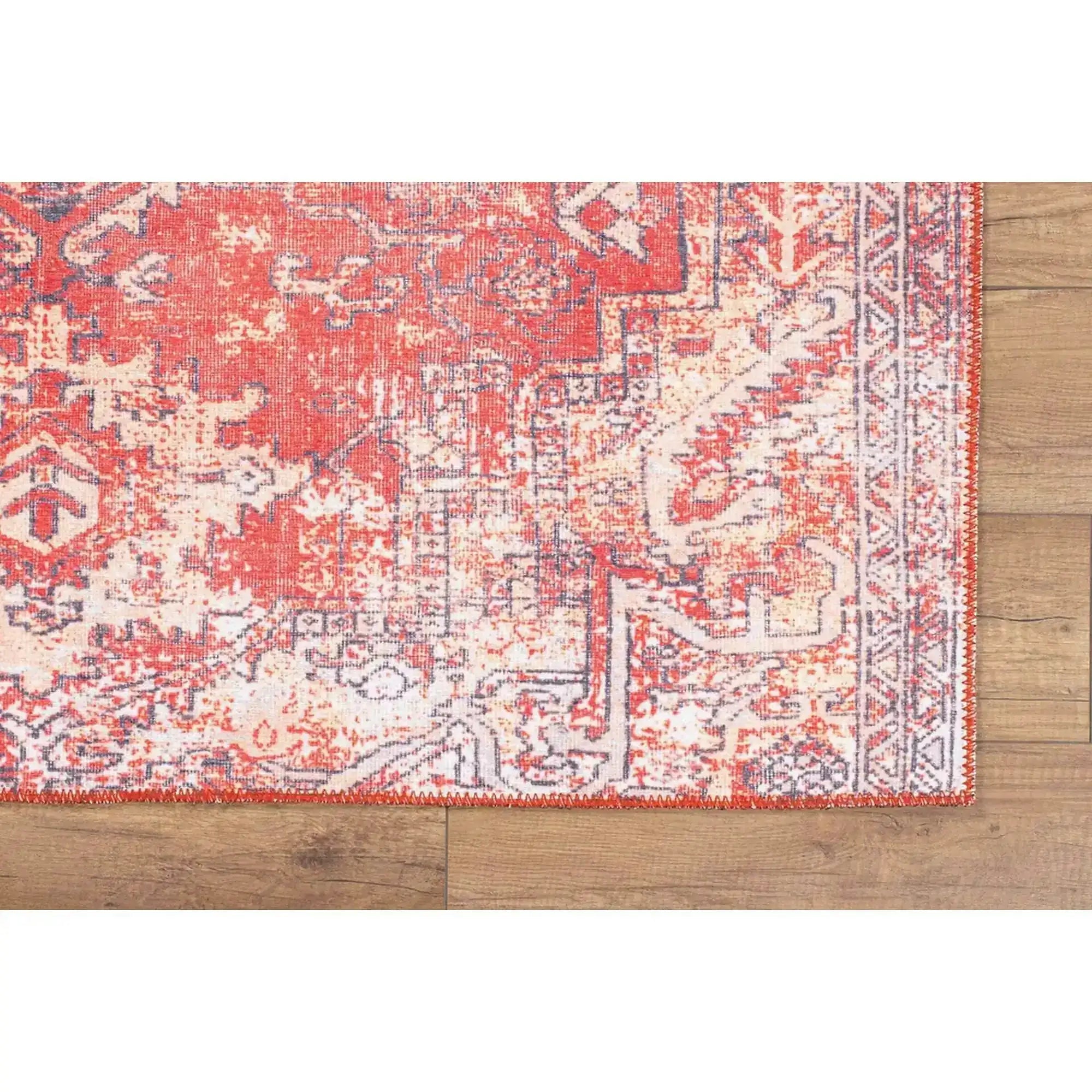 Covor BLUES CHENILLE, 75x150 cm, forma dreptunghiulara, poliester, rosu, AL 269