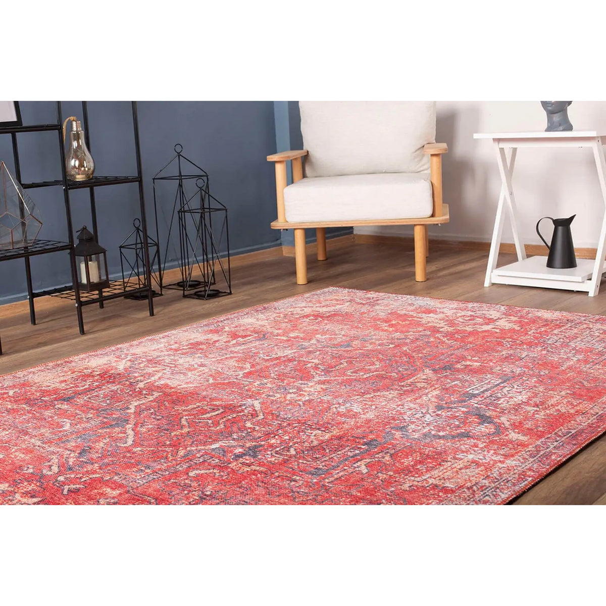 Covor BLUES CHENILLE, 75x150 cm, forma dreptunghiulara, poliester, rosu, AL 269