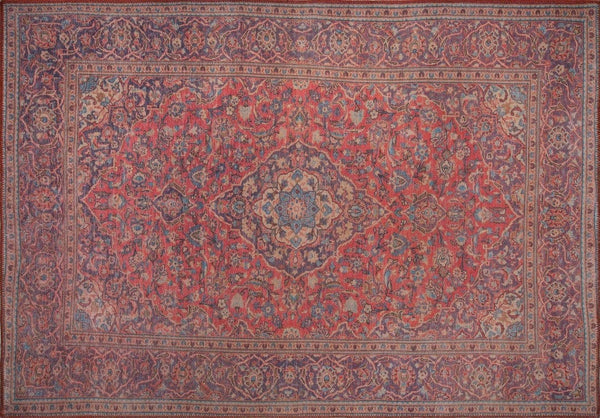 Covor BLUES CHENILLE, 75x150 cm, forma dreptunghiulara, poliester, rosu, AL 53