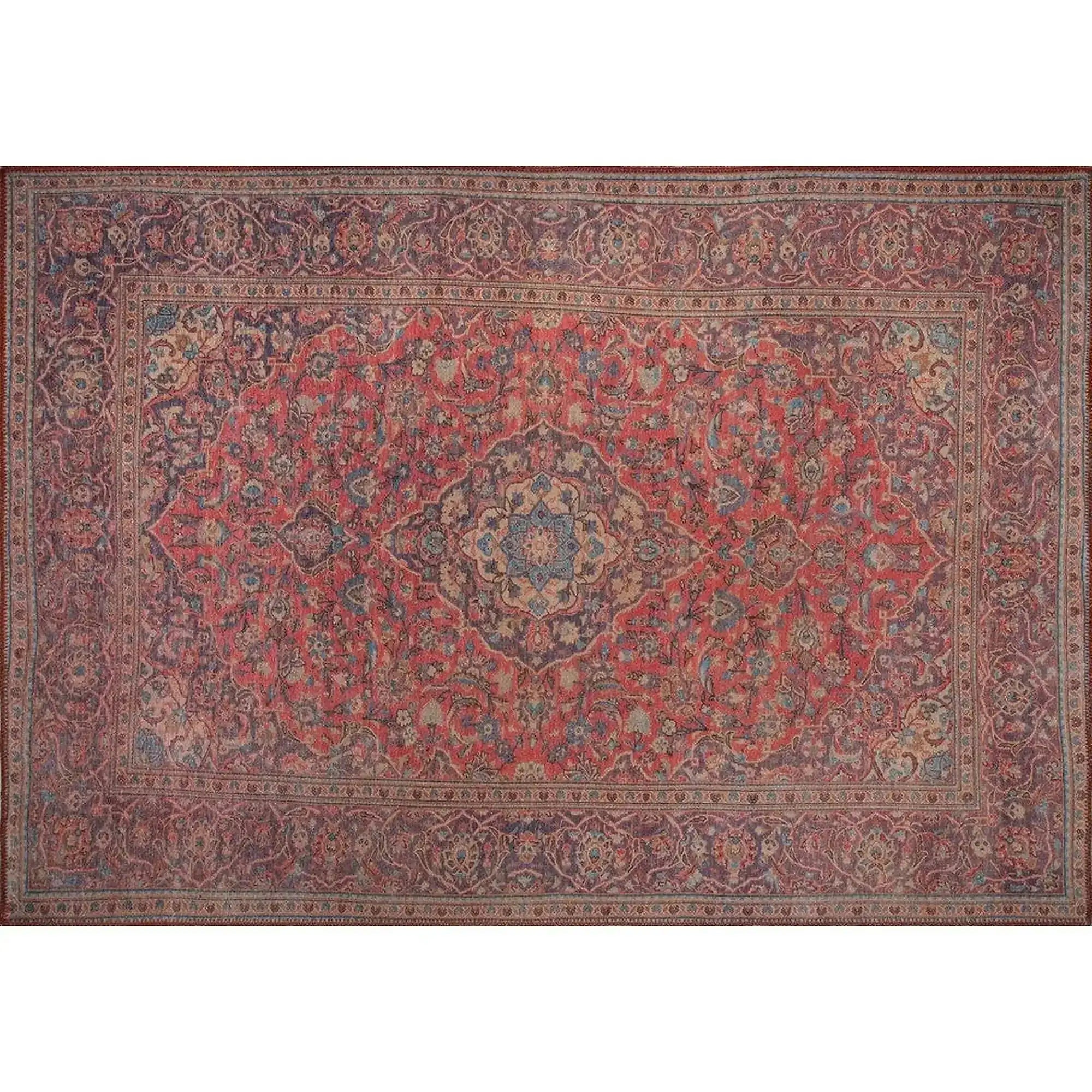 Covor BLUES CHENILLE, 75x150 cm, forma dreptunghiulara, poliester, rosu, AL 53