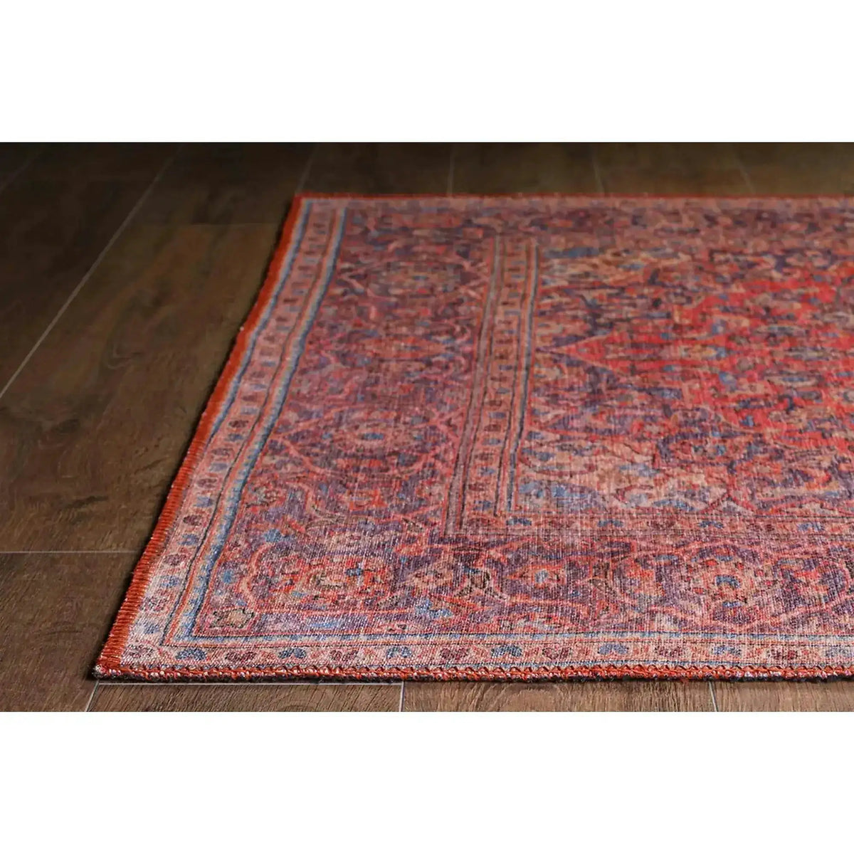 Covor BLUES CHENILLE, 75x150 cm, forma dreptunghiulara, poliester, rosu, AL 53
