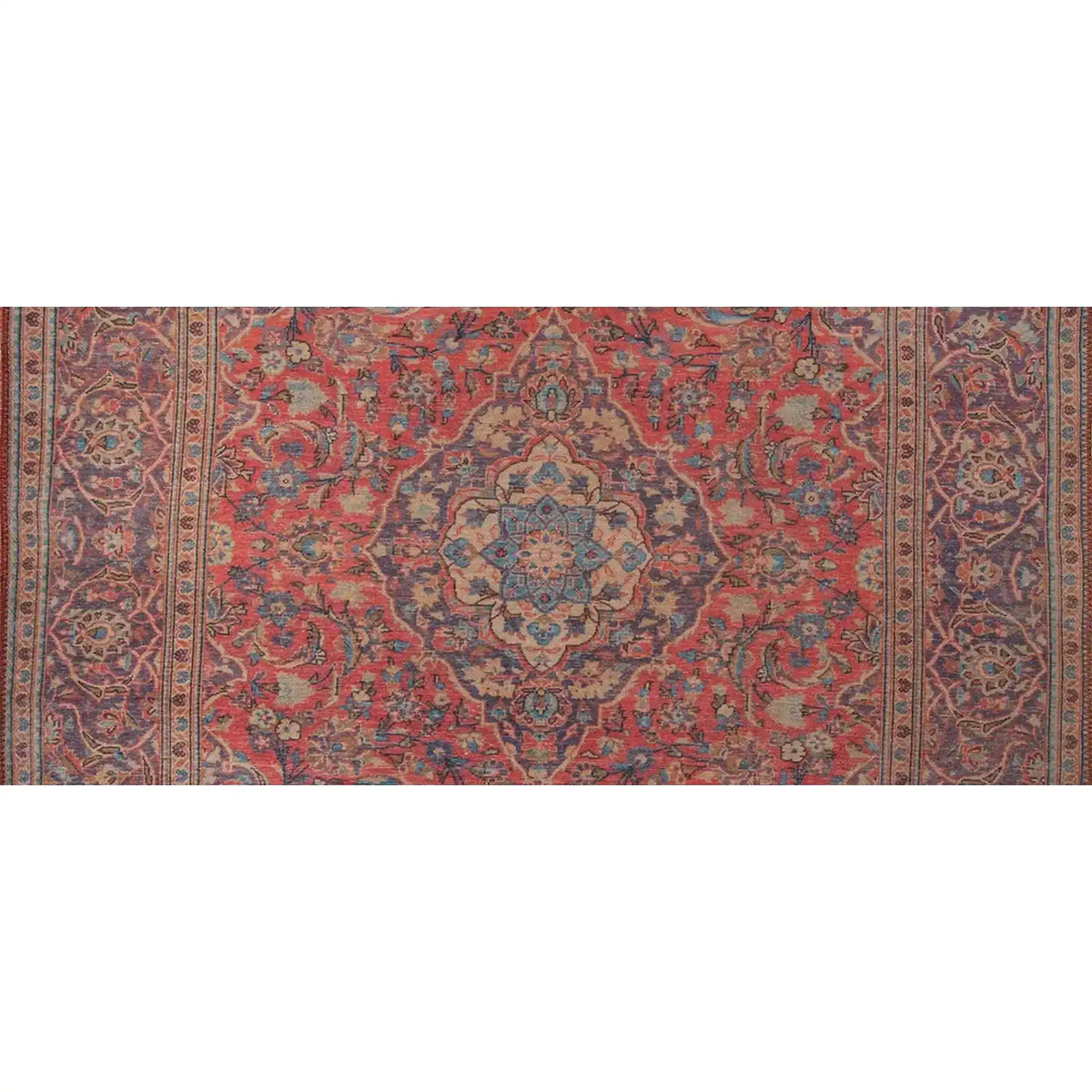 Covor BLUES CHENILLE, 75x150 cm, forma dreptunghiulara, poliester, rosu, AL 53