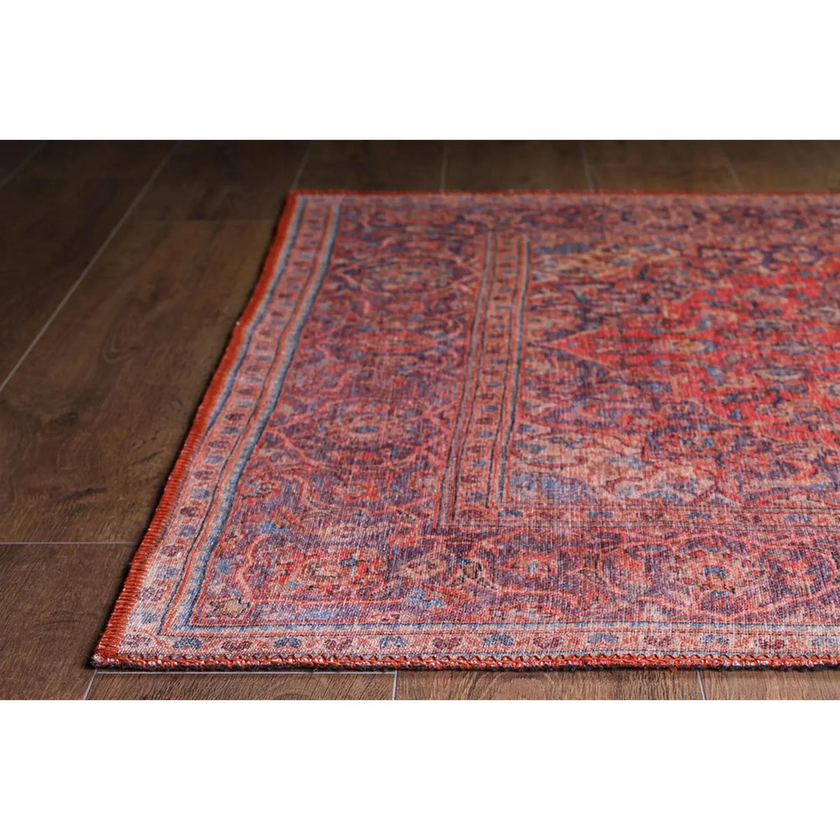 Covor BLUES CHENILLE, 75x150 cm, forma dreptunghiulara, poliester, rosu, AL 53