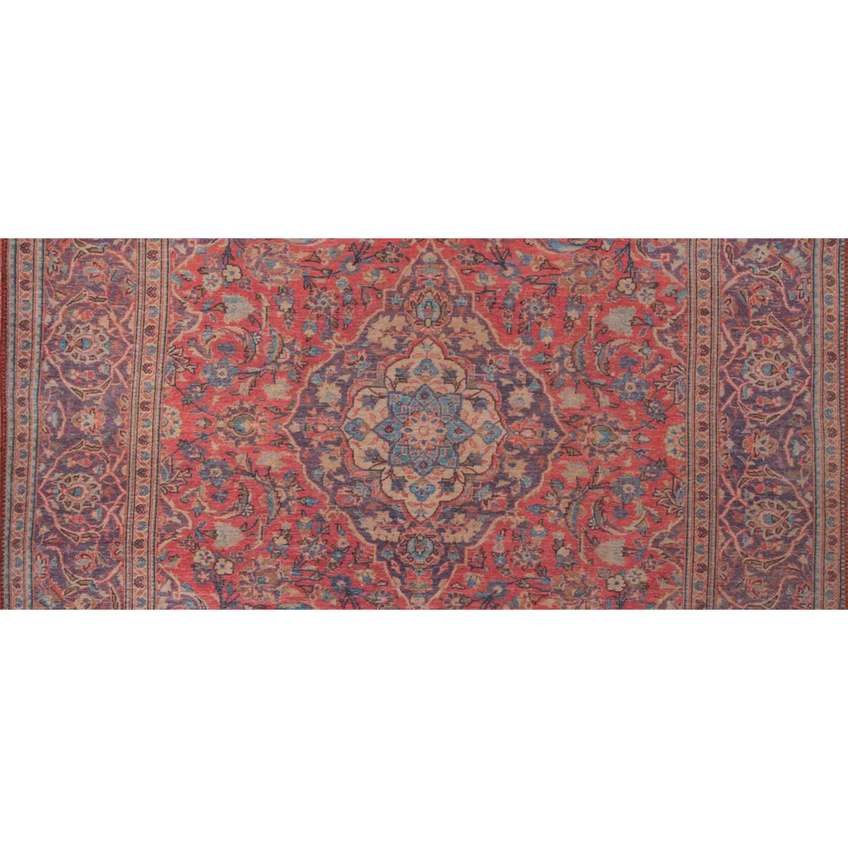 Covor BLUES CHENILLE, 75x150 cm, forma dreptunghiulara, poliester, rosu, AL 53