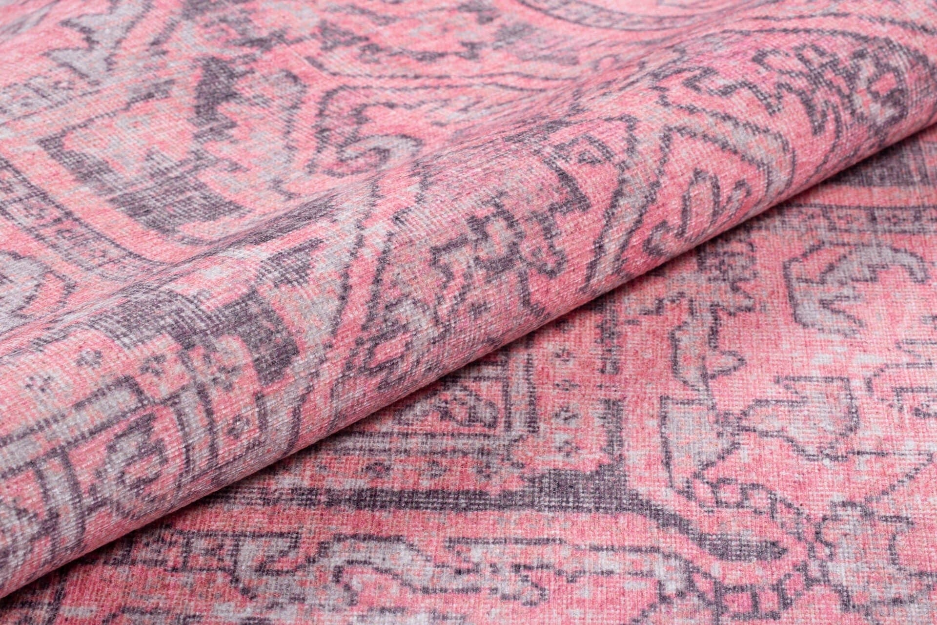 Covor BLUES CHENILLE, 75x150 cm, forma dreptunghiulara, poliester, roz, AL 271