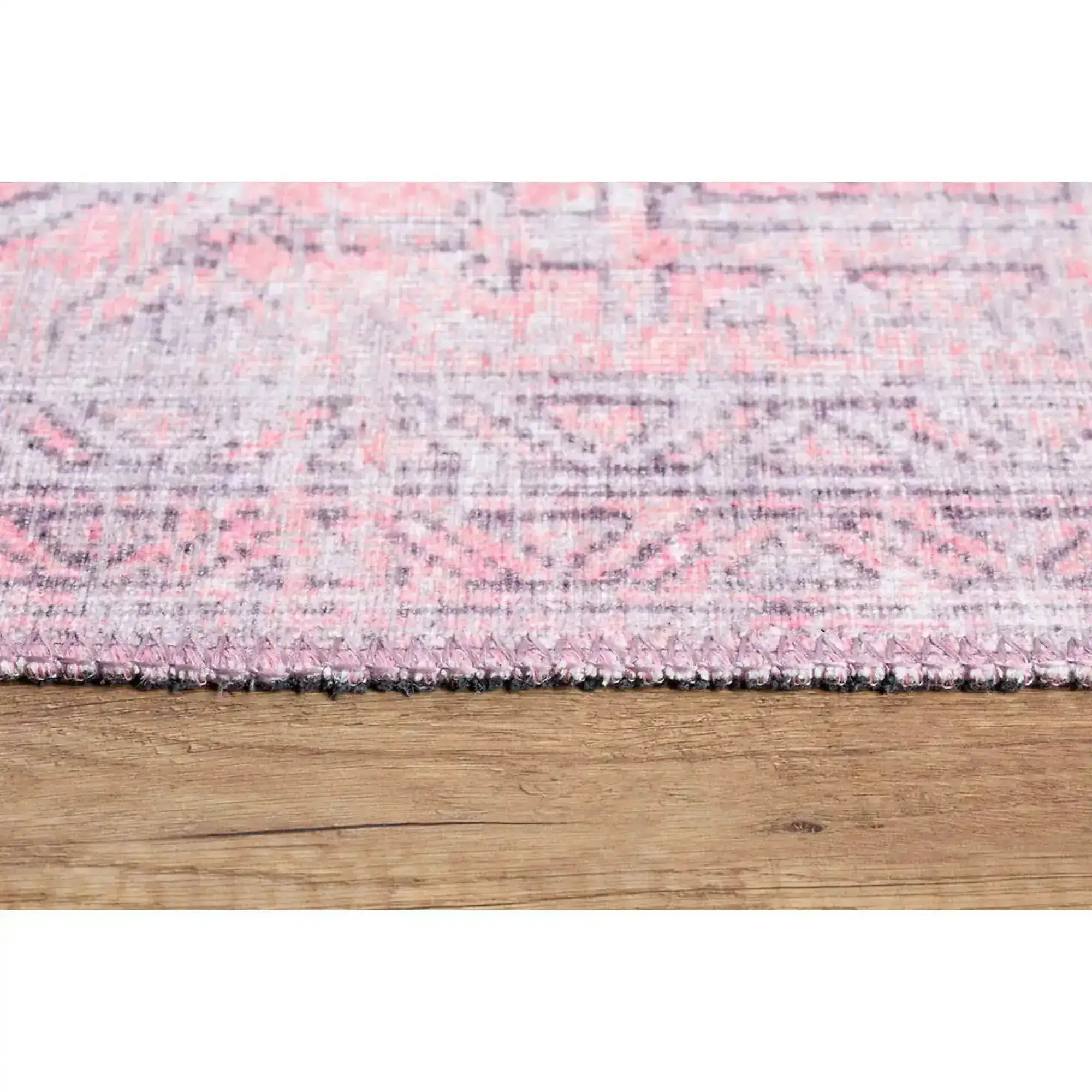 Covor BLUES CHENILLE, 75x150 cm, forma dreptunghiulara, poliester, roz, AL 271
