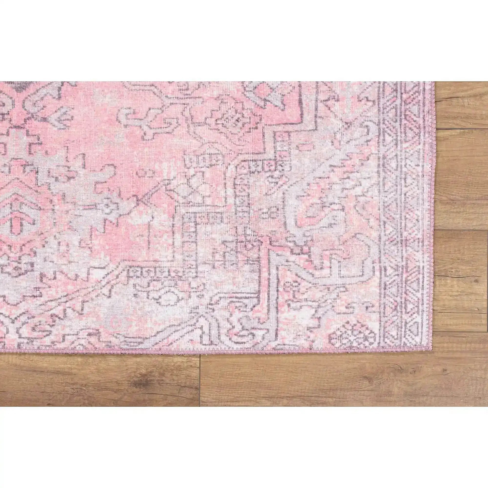 Covor BLUES CHENILLE, 75x150 cm, forma dreptunghiulara, poliester, roz, AL 271