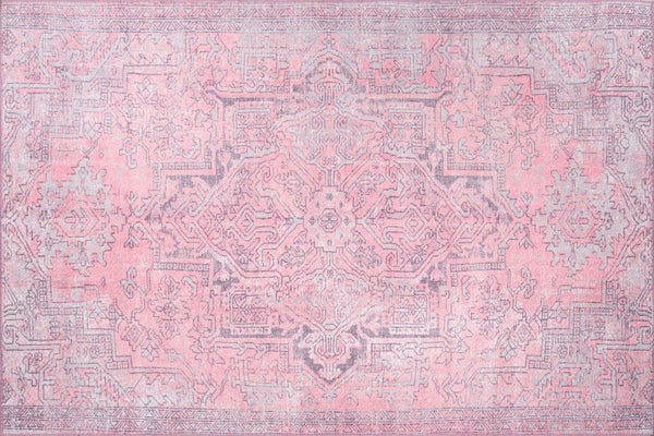 Covor BLUES CHENILLE, 75x150 cm, forma dreptunghiulara, poliester, roz, AL 271