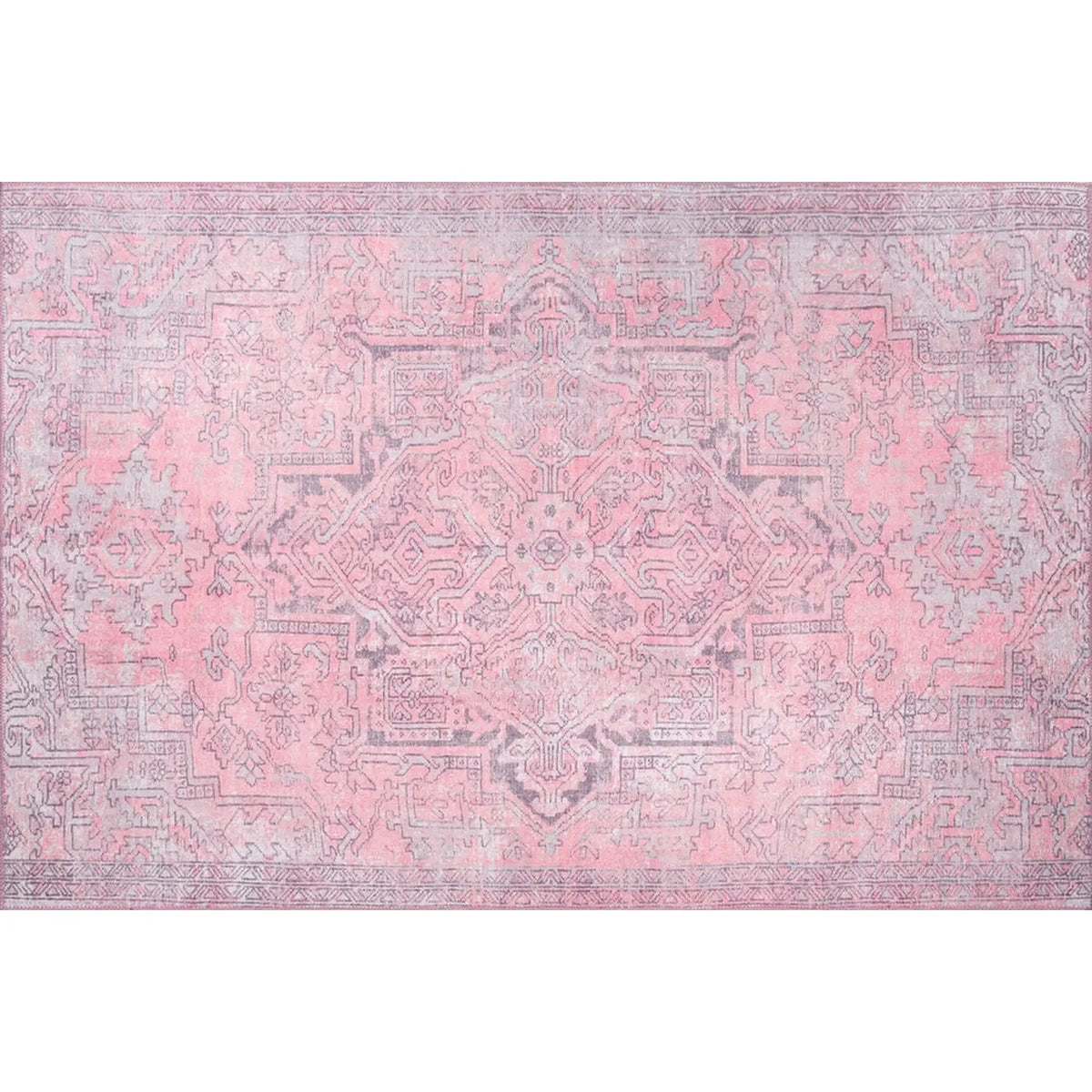 Covor BLUES CHENILLE, 75x150 cm, forma dreptunghiulara, poliester, roz, AL 271